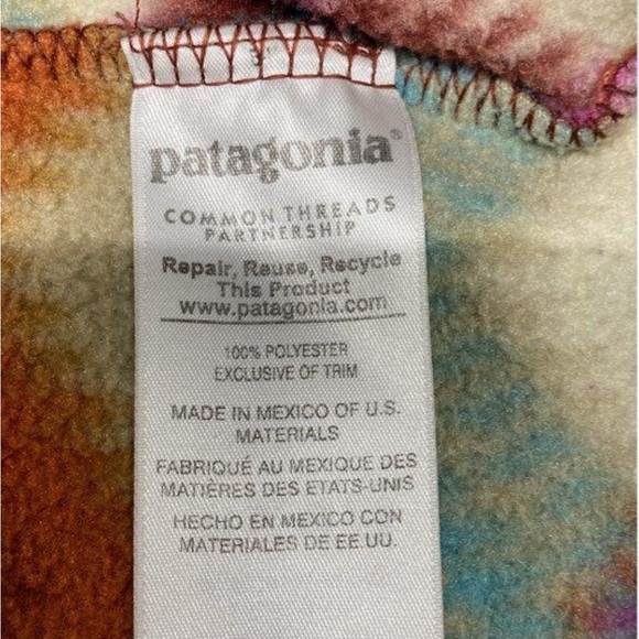 Patagonia Synchilla Snap T Fleece Pullover Timber Twist Aztec Outdoor Women M - Picture 5 of 5